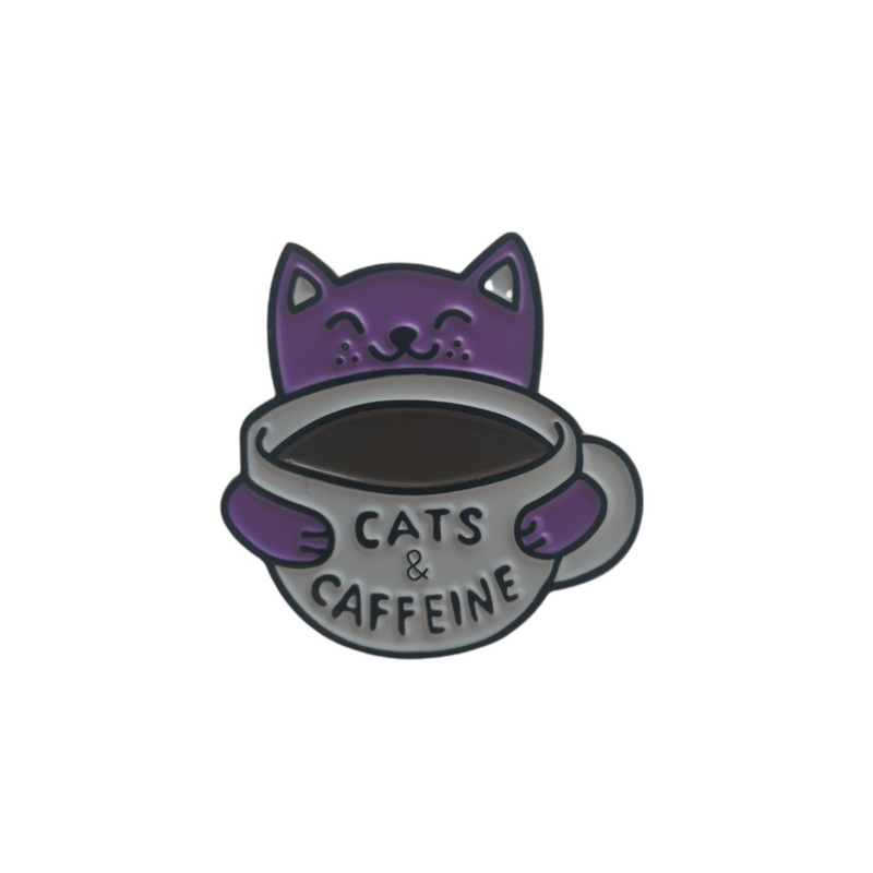 PIN "CATS AND CAFFEINE"