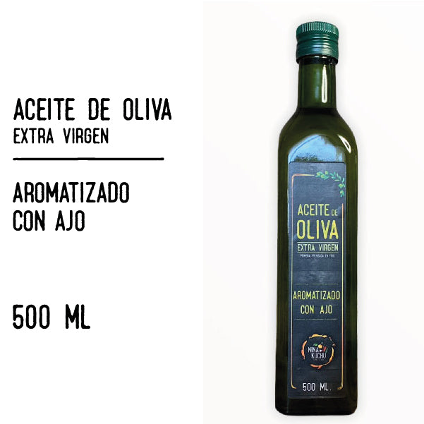 ACEITE DE OLIVA EXTRA VIRGEN AROMATIZADO CON AJO (500ml.)