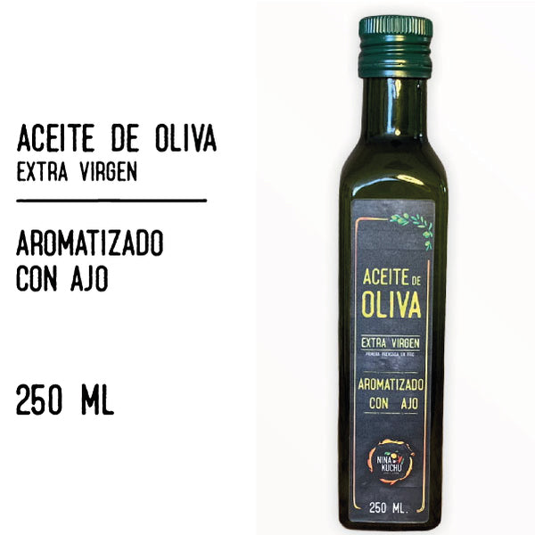 ACEITE DE OLIVA EXTRA VIRGEN AROMATIZADO CON AJO (250ml.)